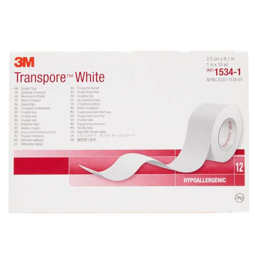 3M Transpore™ white Rollenpflaster