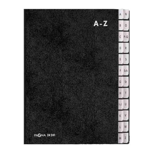 PAGNA Pultordner, DIN A4, 24 Fächer, A - Z, schwarz